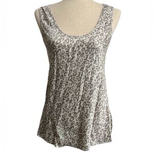Banana Republic Women's Heritage Leopard Silk blend Tank Top Camisole Medium